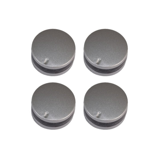 Lamona Compatible 12 O'Clock Type Silver Replacement Oven Cooker Hob Control Knob Pack of 4