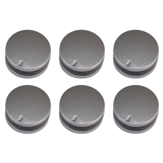 Lamona Compatible 12 O'Clock Type Silver Replacement Oven Cooker Hob Control Knob Pack of 6