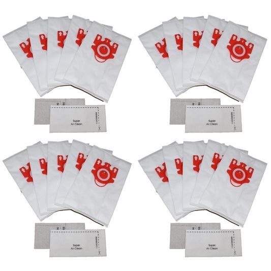 FJM Bags For Miele FJM 3D Efficiency Vacuum Cleaner Dust Bags 20 Pack + Filters