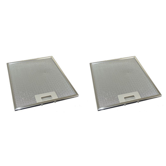 Twin Pack Universal Metal Cooker Hood Grease Filters 258mm x 318mm | Compatible Replacements by Ufixt