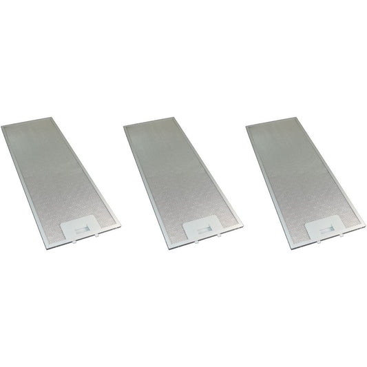 3 x Universal Cooker Hood Metal Grease Filter 175mm x 445mm