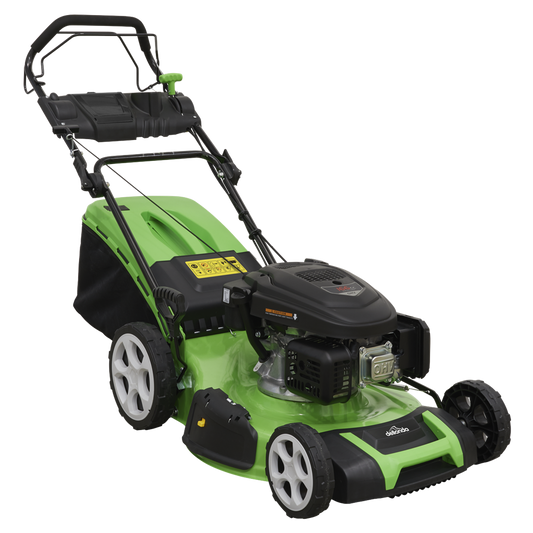 Dellonda Self-Propelled Petrol Lawnmower Grass Cutter with Height Adjustment & Grass Bag 171cc 20"/51cm 4-Stroke Engine