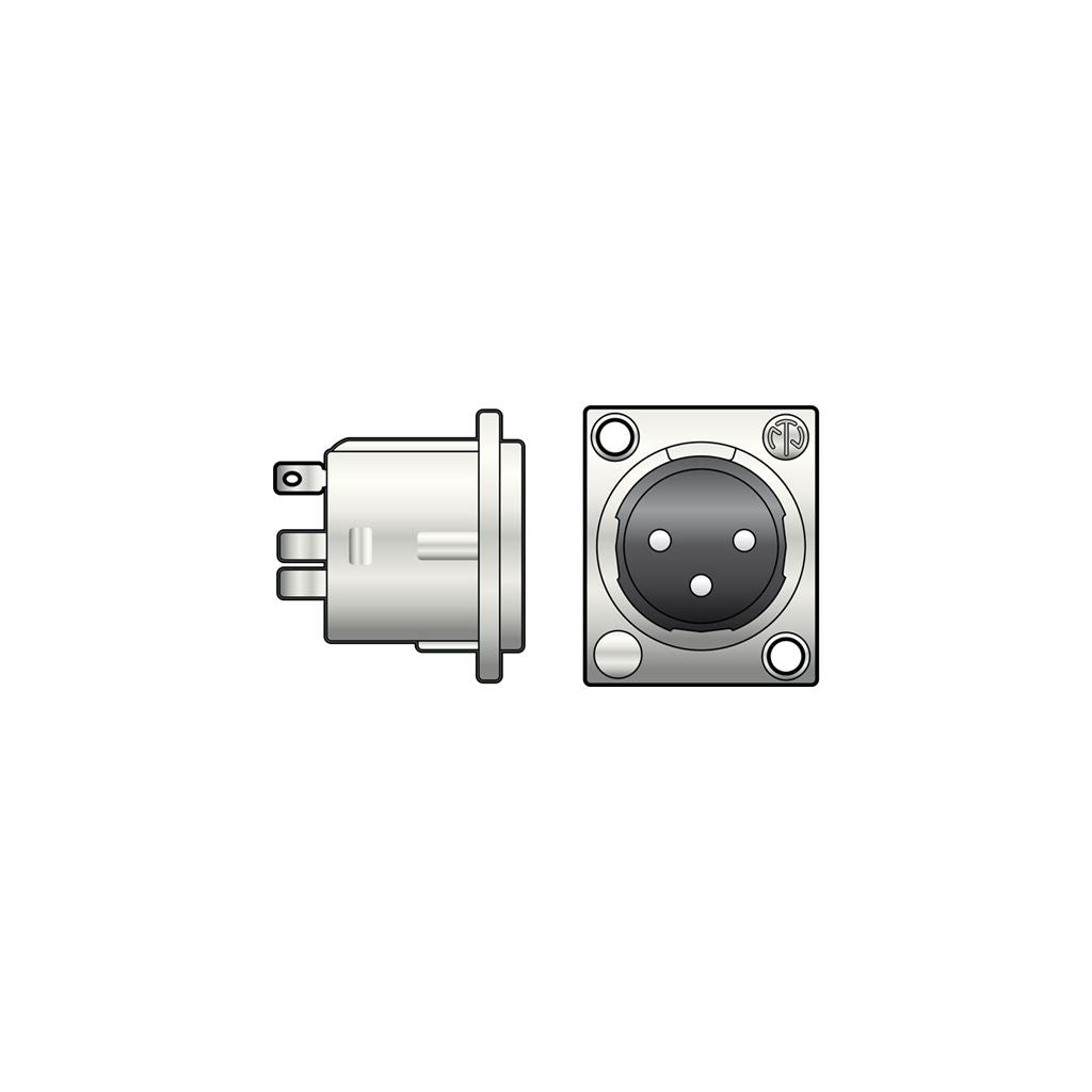 &#174; NC3MD-LX 3-pin XLR Chassis Plug - NEUTRIK&#174;, 3pin solder terminals - NC3MD-L-1