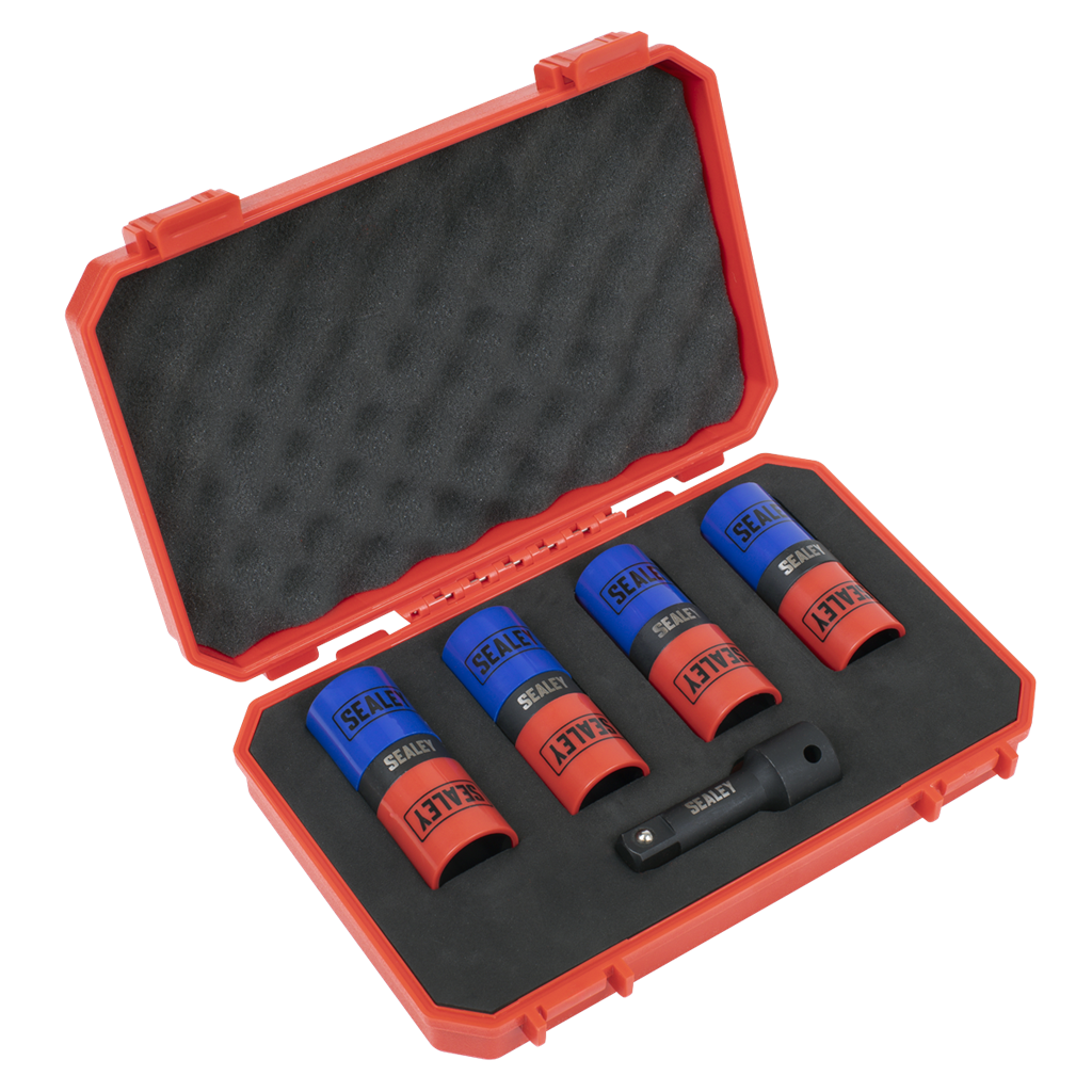 Double Ended Alloy Wheel Impact Socket Set 1/2"Sq Drive 5pc