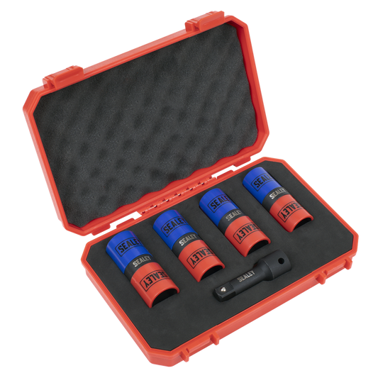 Double Ended Alloy Wheel Impact Socket Set 1/2"Sq Drive 5pc