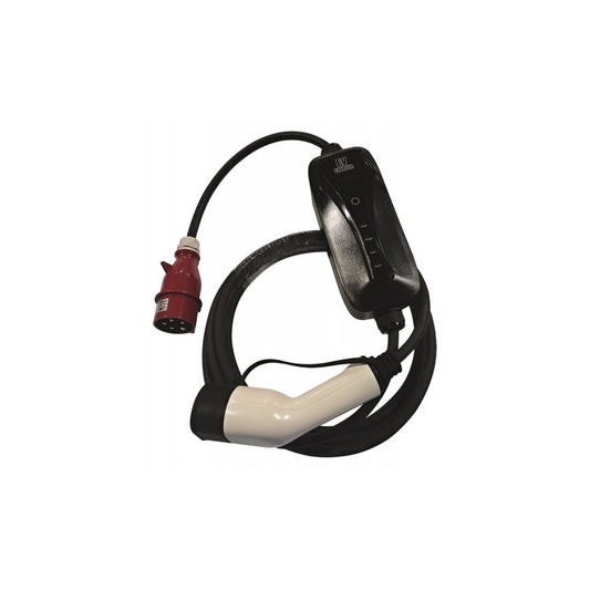 EV Charging Cable - 32A 3-Phase Type 2 Red Commando Plug - 5m