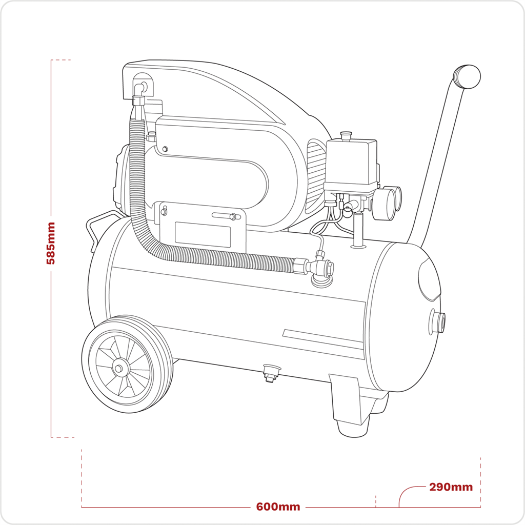 24L Direct Drive Air Compressor 2hp