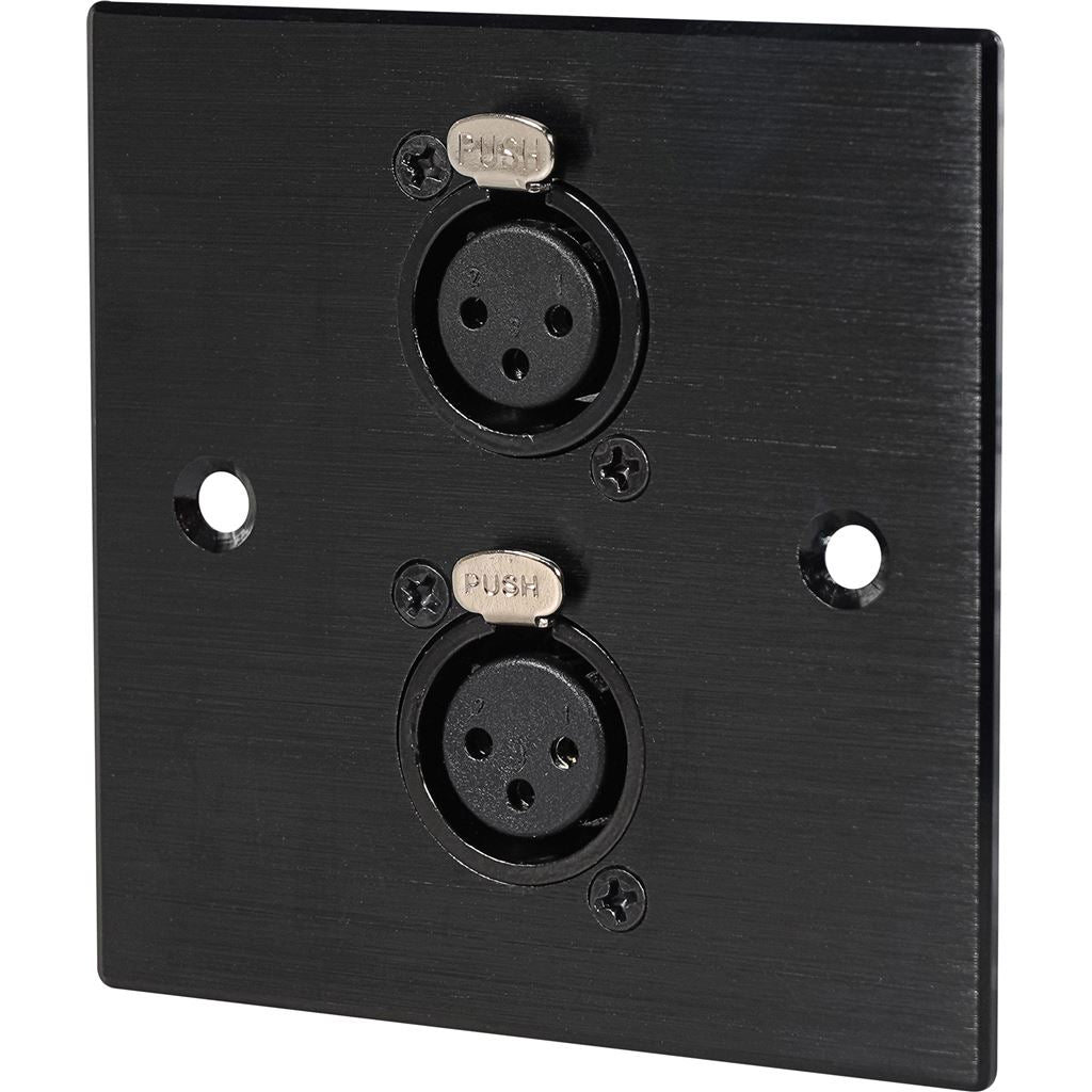 2 x Female XLR Wall Plate