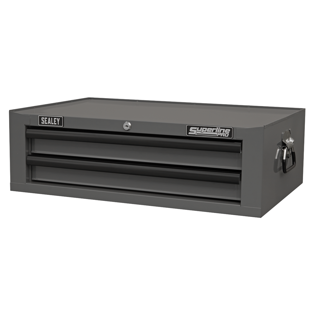 Mid-Box 2 Drawer with Ball-Bearing Slides - Grey/Black