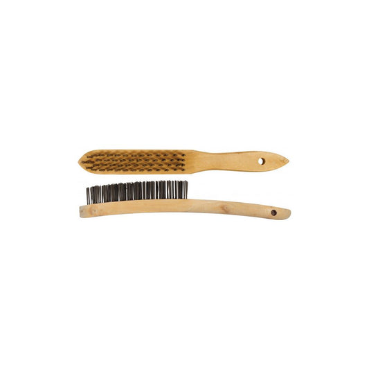 ABRACS Wire Scratch Brushes Wooden 2-row