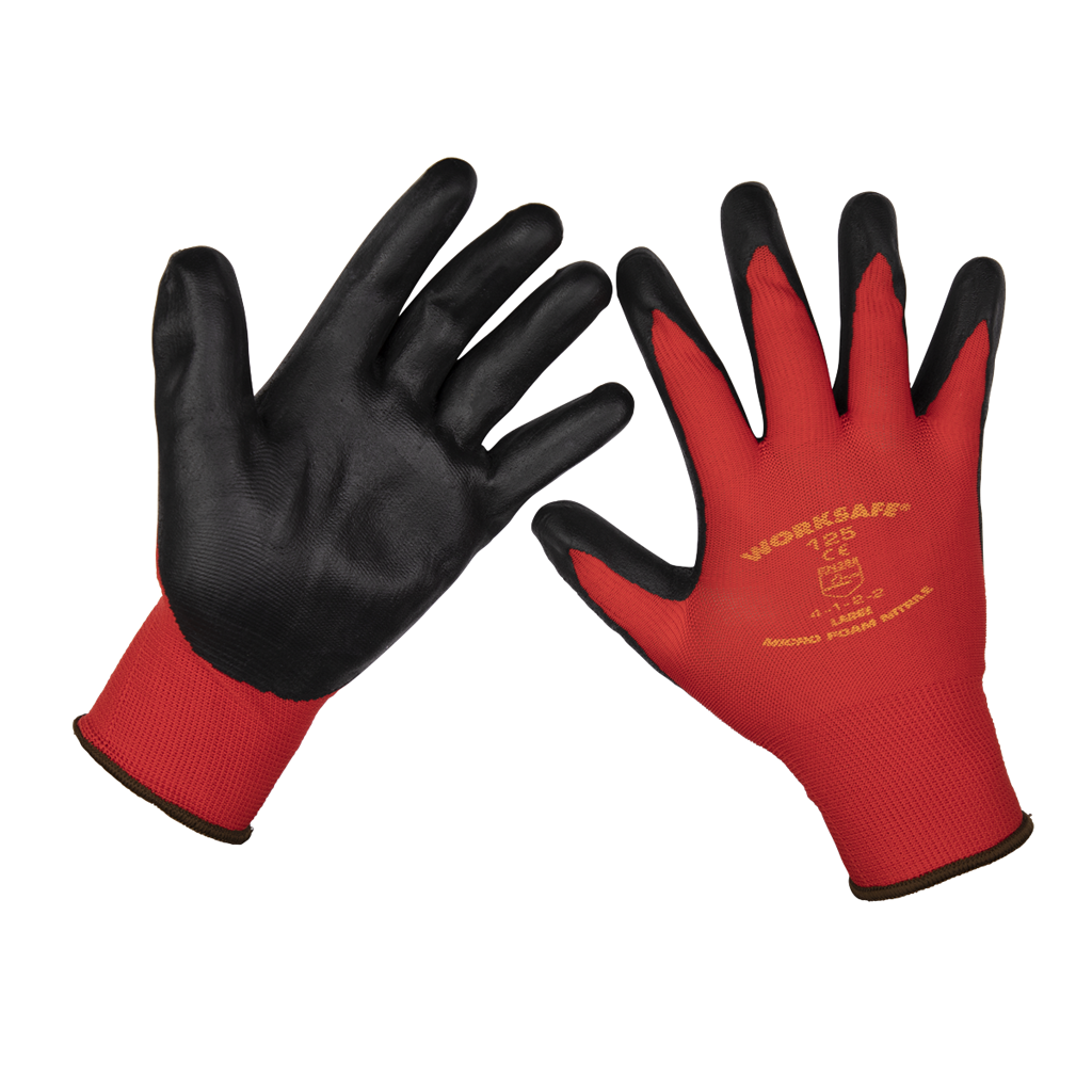 Worksafe&#174; Nitrile Foam Gloves, Large - Pair