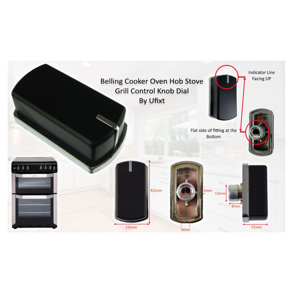 Belling Cooker Oven Hob Stove Grill Control Knob Dial 083240900 | Compatible Replacement by Ufixt