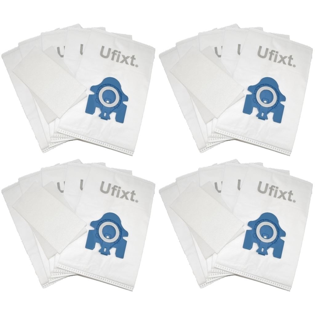 GN Bags For Miele GN 3D Efficiency Vacuum Cleaner Dust Bags 20 Pack + Filters | Compatible Replacement by Ufixt
