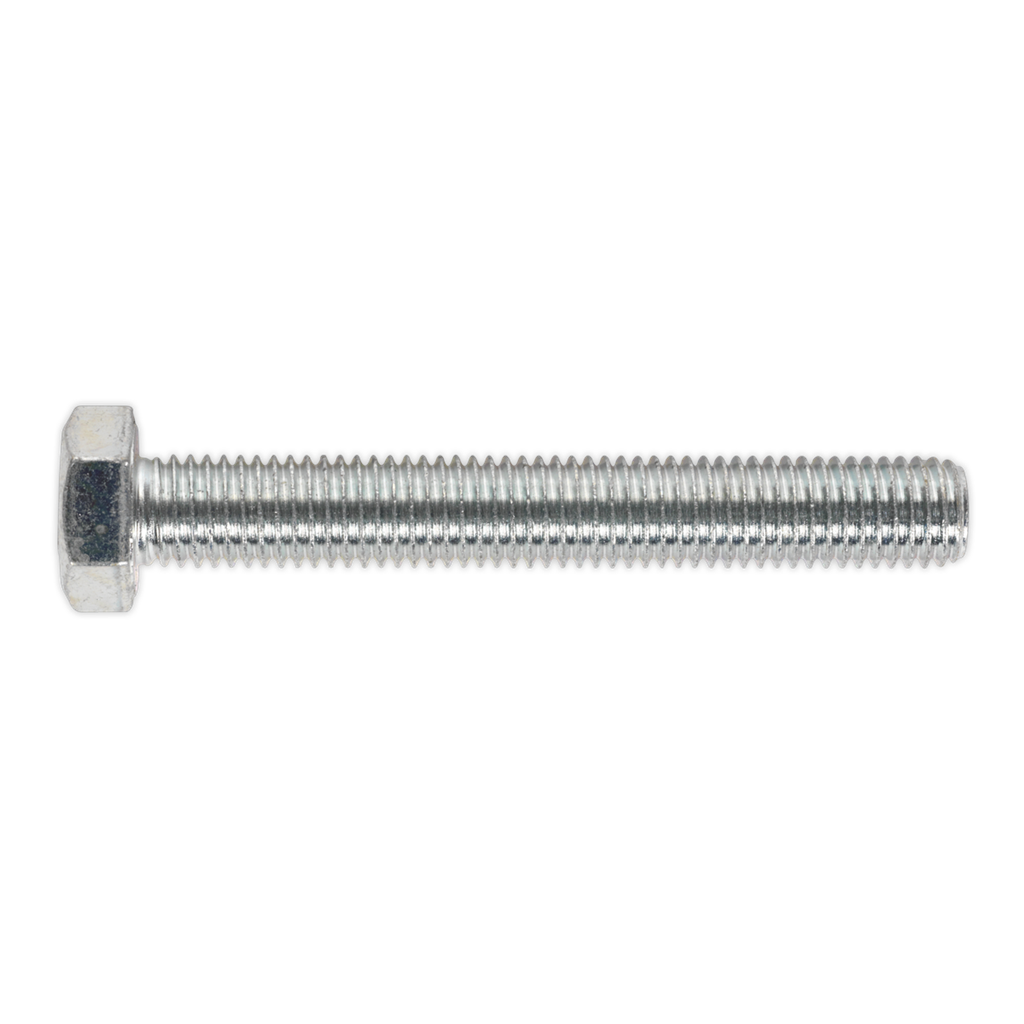 8.8 Zinc Plated HT Setscrew M14 x 100mm, DIN 933 - Pack of 10