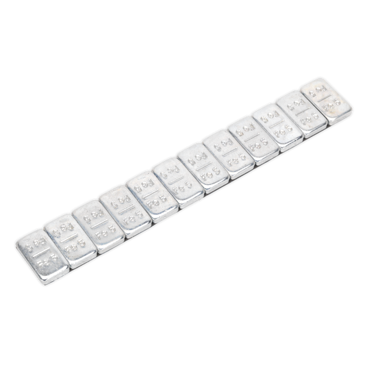 Zinc Plated Steel Adhesive Wheel Weight 5g Strip of 12 - Pack of 100