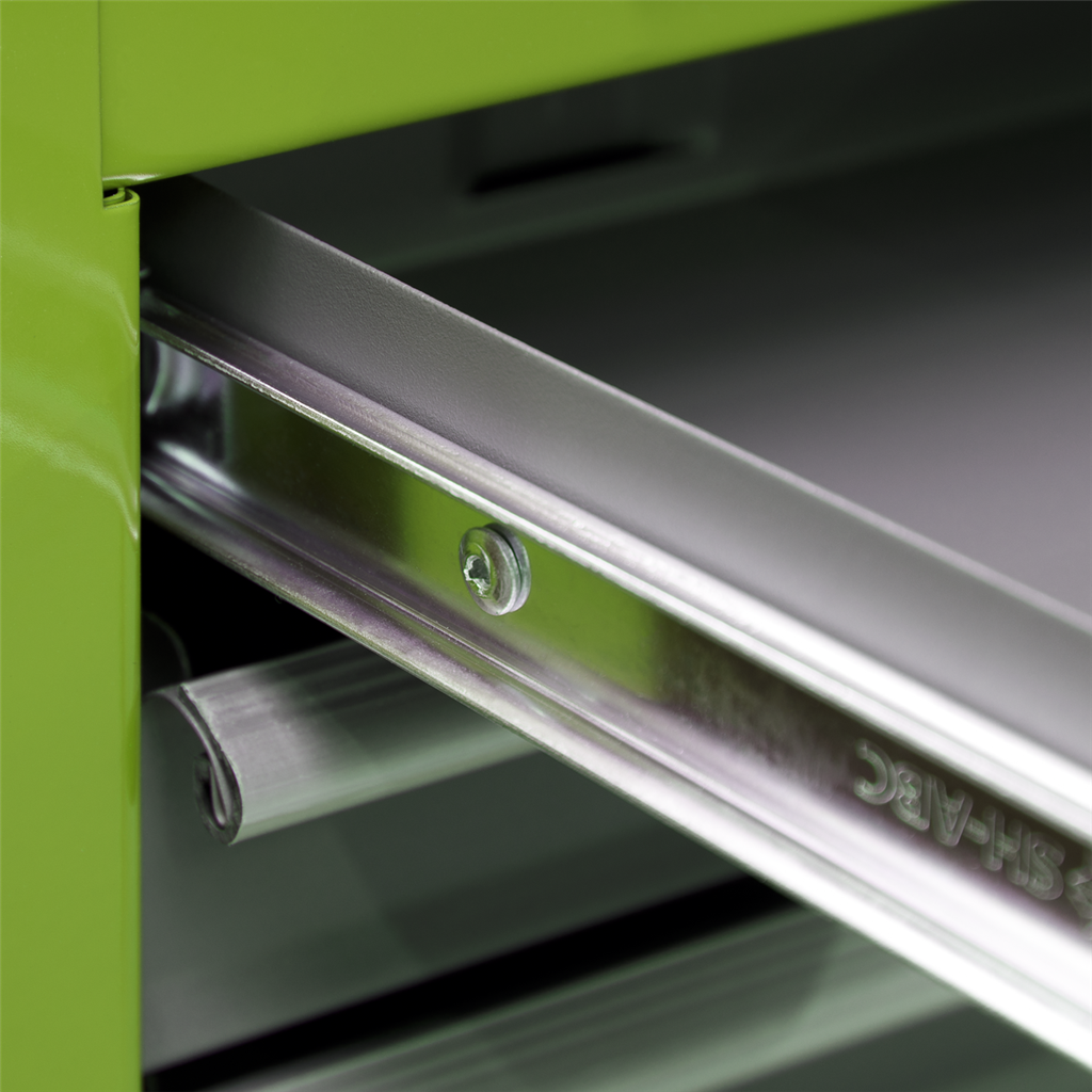 Topchest, Mid-Box & Rollcab 9 Drawer Stack - Green