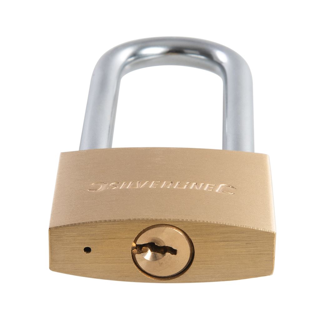 Silverline Brass Padlock Long Shackle - 50mm