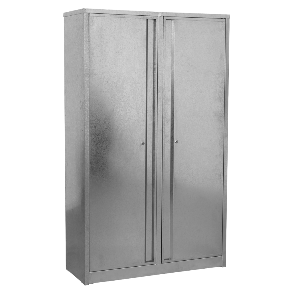 4-Shelf Galvanized Steel Floor Cabinet - Extra-Wide