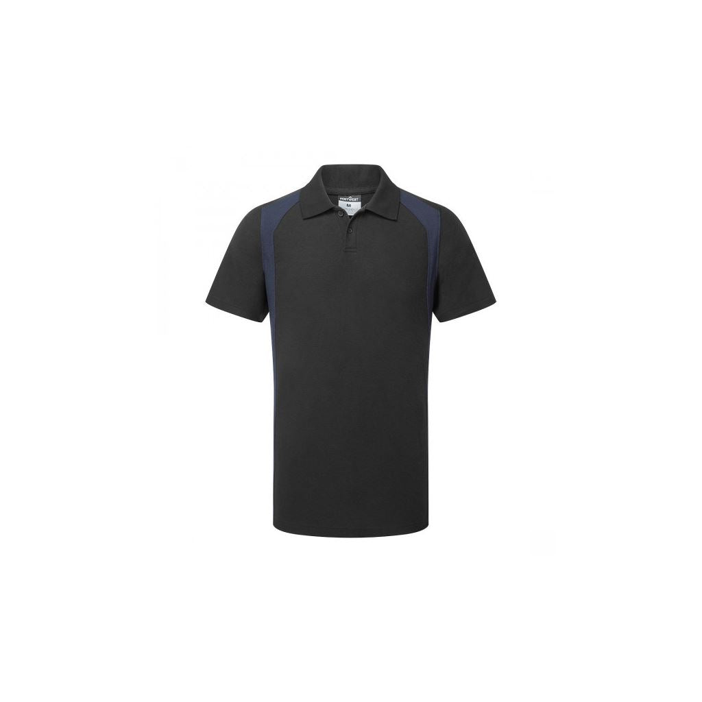 CD812 - WX2 Eco Polo Shirt S/S Black/Navy - Large