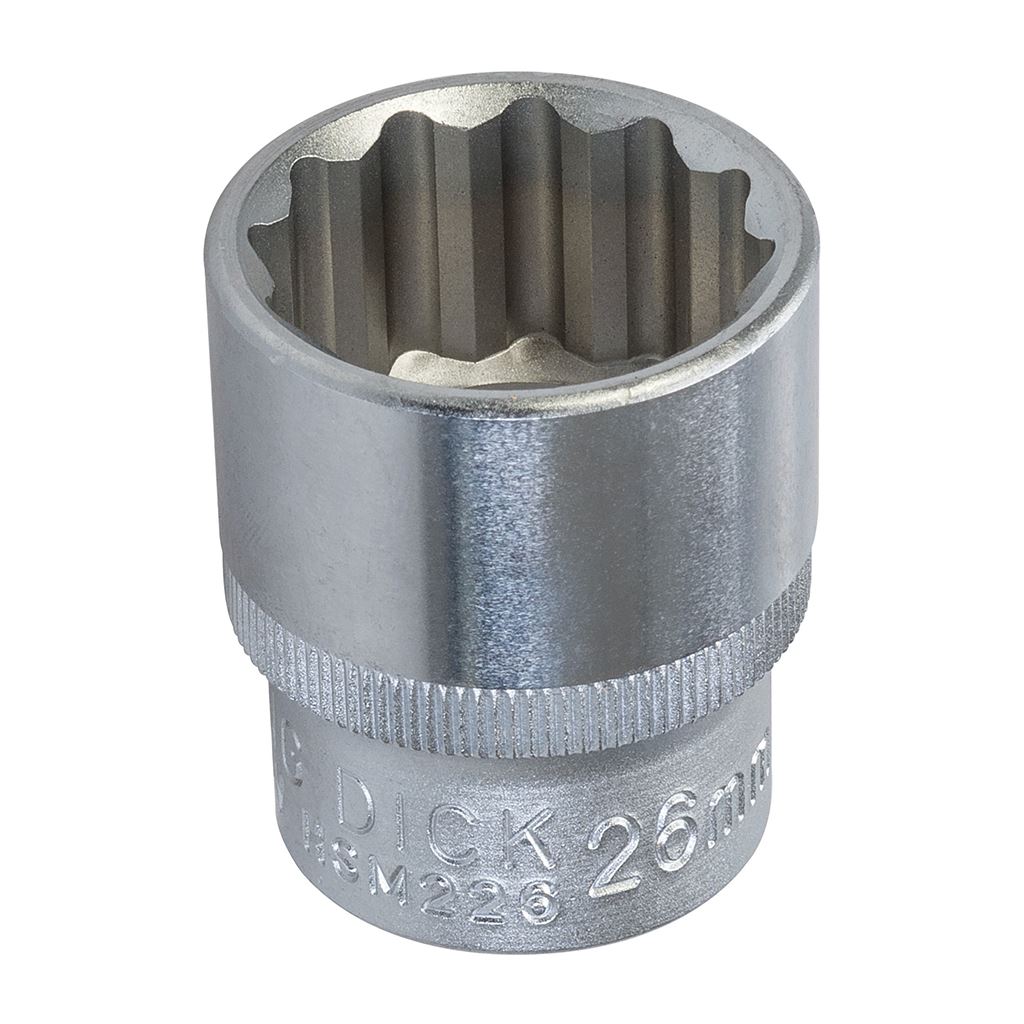 King Dick Socket SD 1/2" Metric 12pt - 26mm