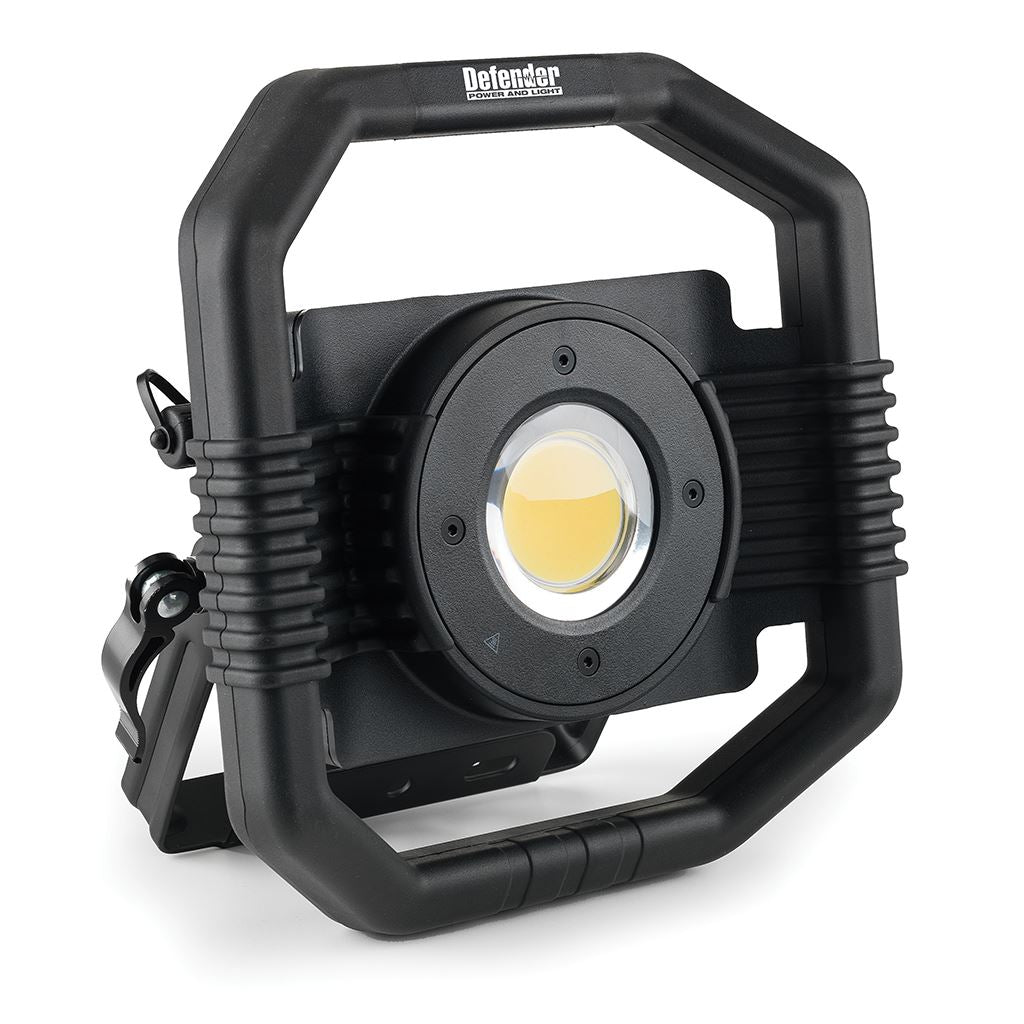 Defender MC3000 Work Light with Magnetic Holder & Scaffolding Bracket - Rechargeable & 230V