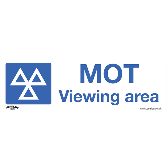 Worksafe&#174; MOT Viewing Area Safety Sign - Rigid Plastic