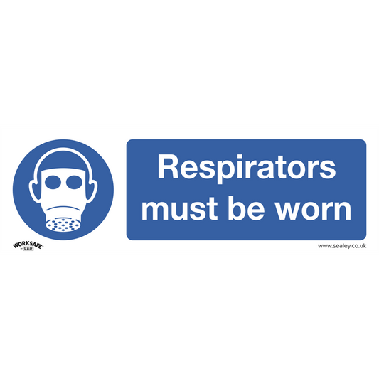 Worksafe&#174; Respirators Must Be Worn Safety Sign - Rigid Plastic