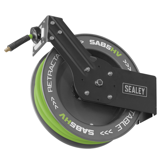 20m Retractable High-Visibility PVC Air Hose with Steel Reel 10mm ID