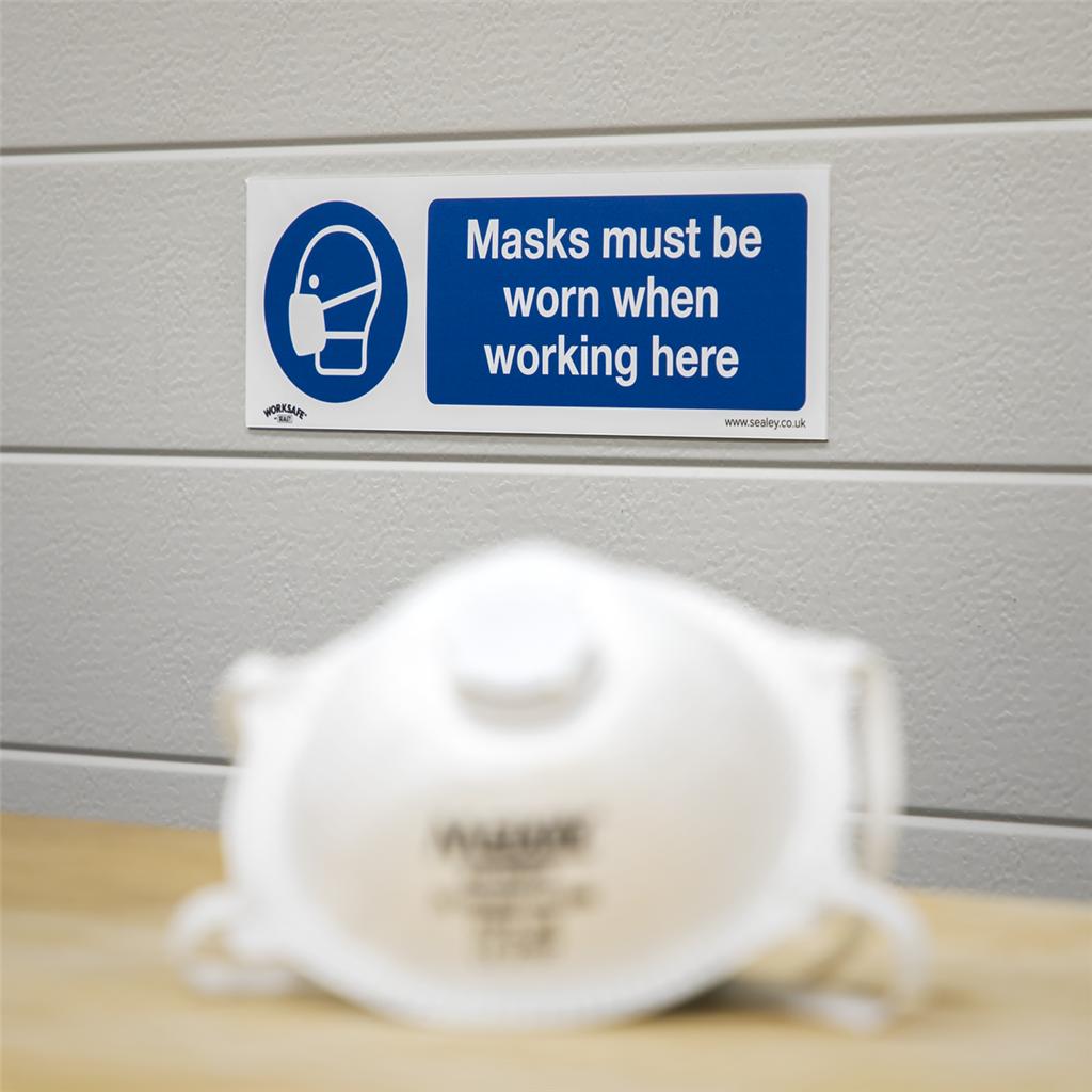 Worksafe&#174; Masks Must Be Worn Safety Sign - Rigid Plastic