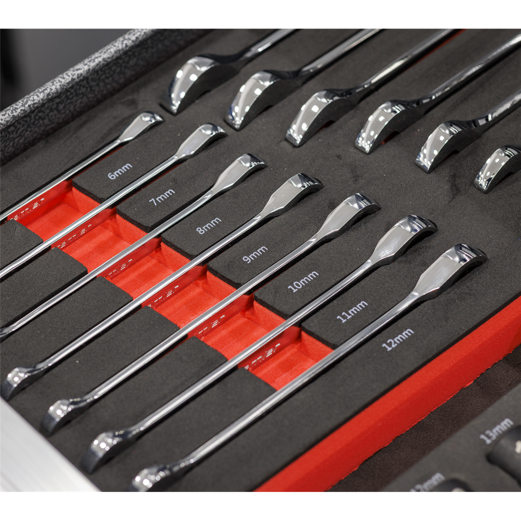 Premier Ratchet Spanner Set with Tool Tray 14pc