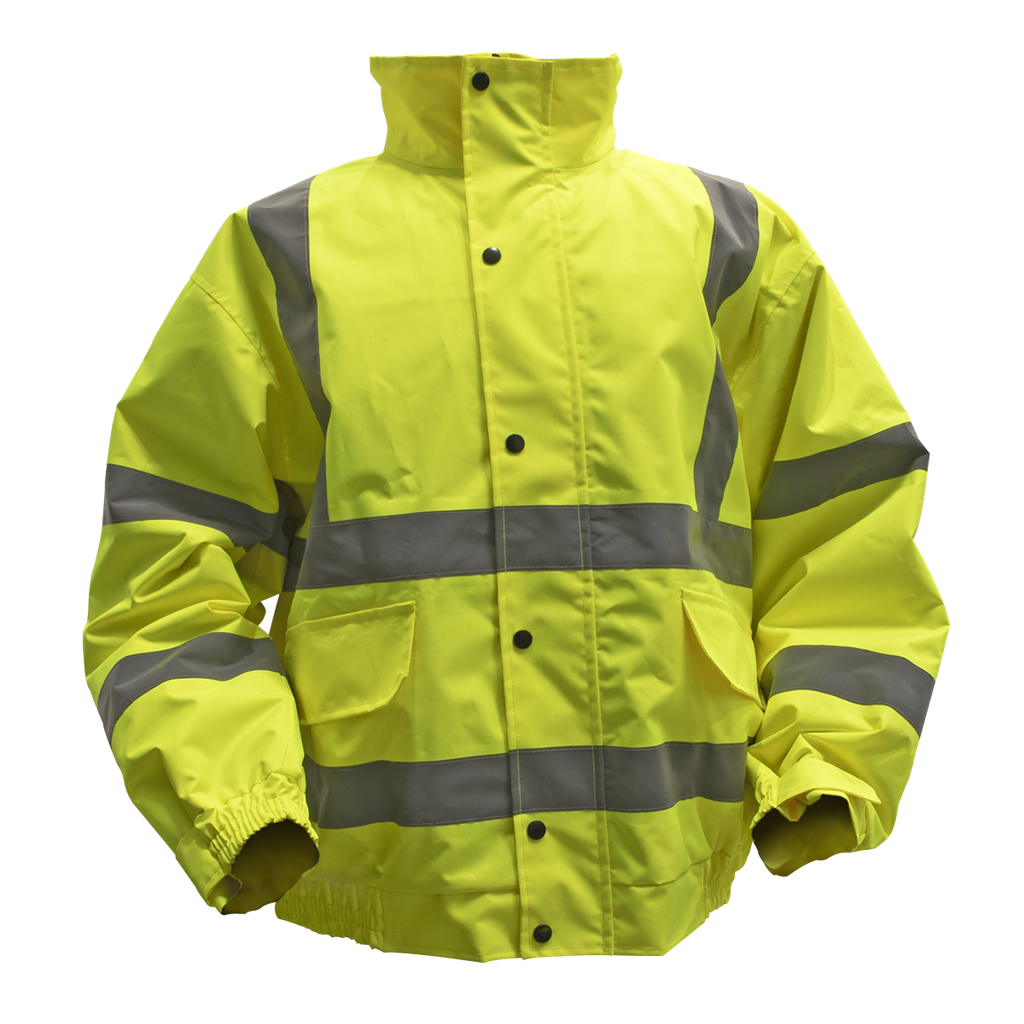 Worksafe&#174; Hi-Vis Yellow Jacket with Quilted Lining, Elasticated Waist & Cuffs - X-Large