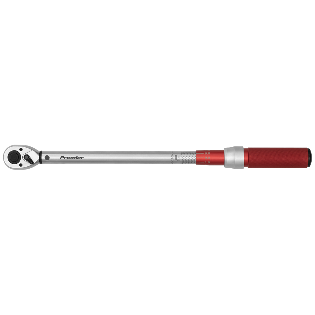 Premier Calibrated Micrometer Torque Wrench 1/2"Sq Drive 40-220Nm