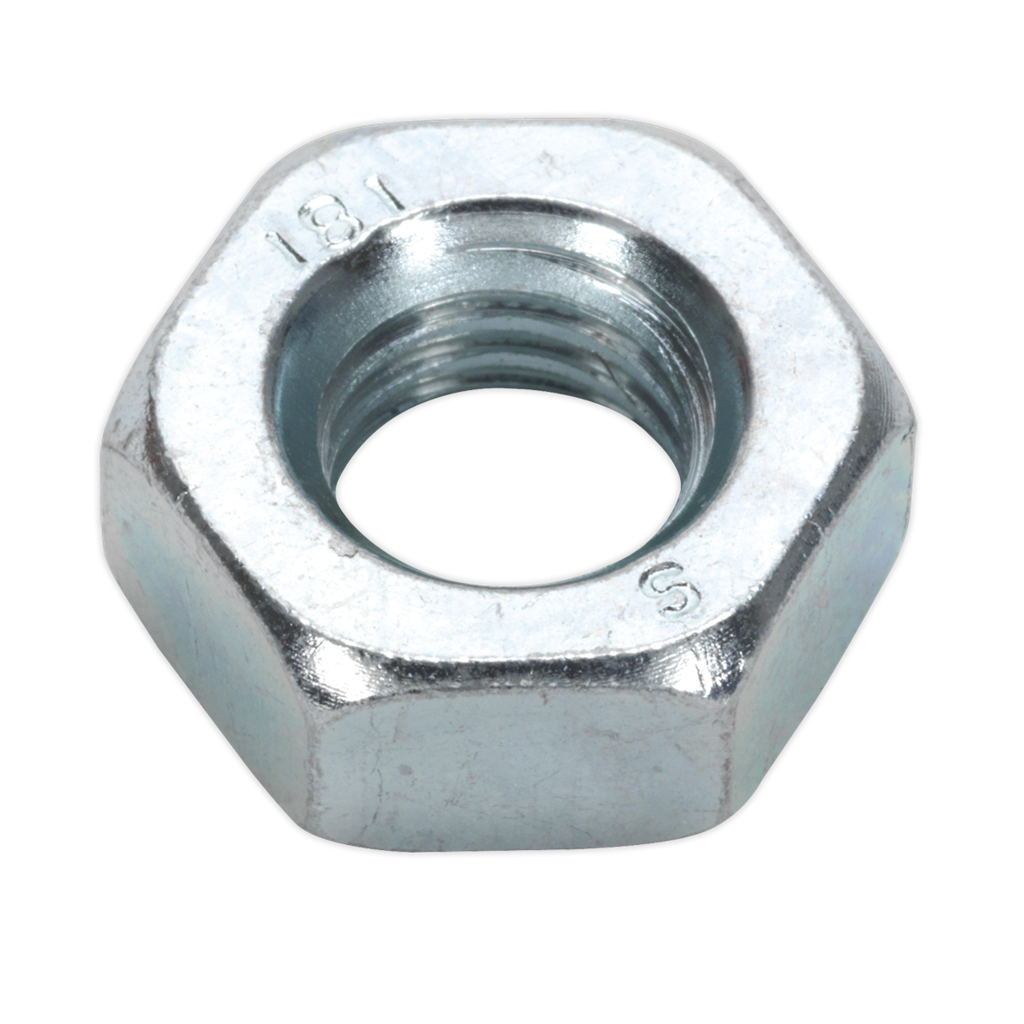 Zinc Plated Steel Nut M10, DIN 934 - Pack of 100