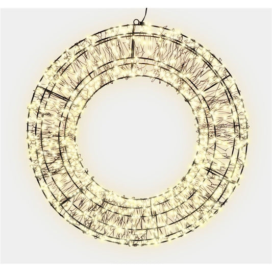 Xmas Haus Pre Lit Micro LED Wreath with 10% Twinkling LED&#39;s 5m Lead