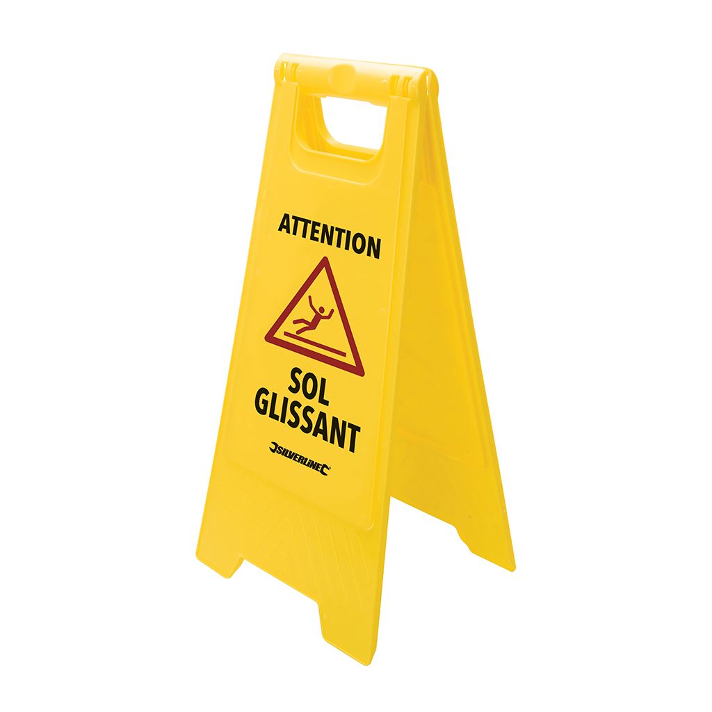 Silverline &#39;A&#39; Frame Caution Wet Floor Sign - 295 x 610mm French