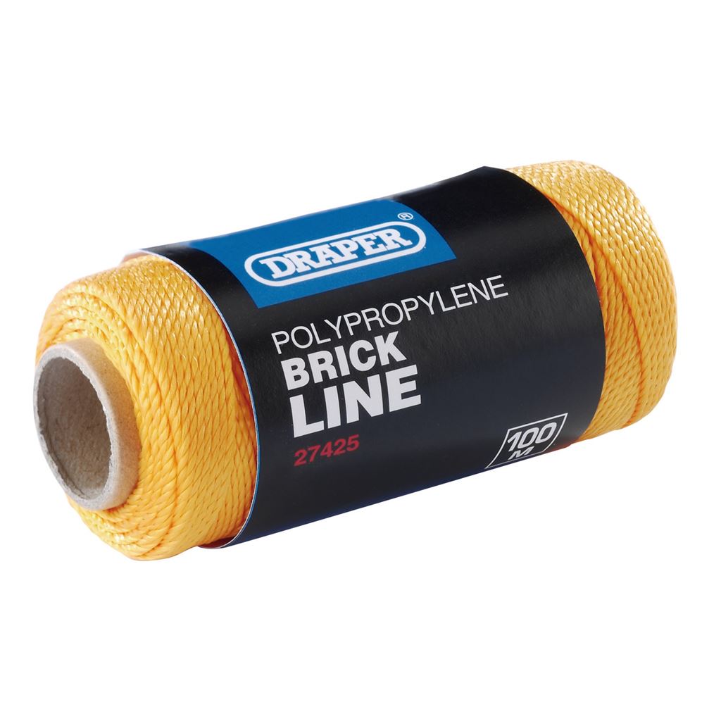 Polypropylene Brick Line, 100m, Orange