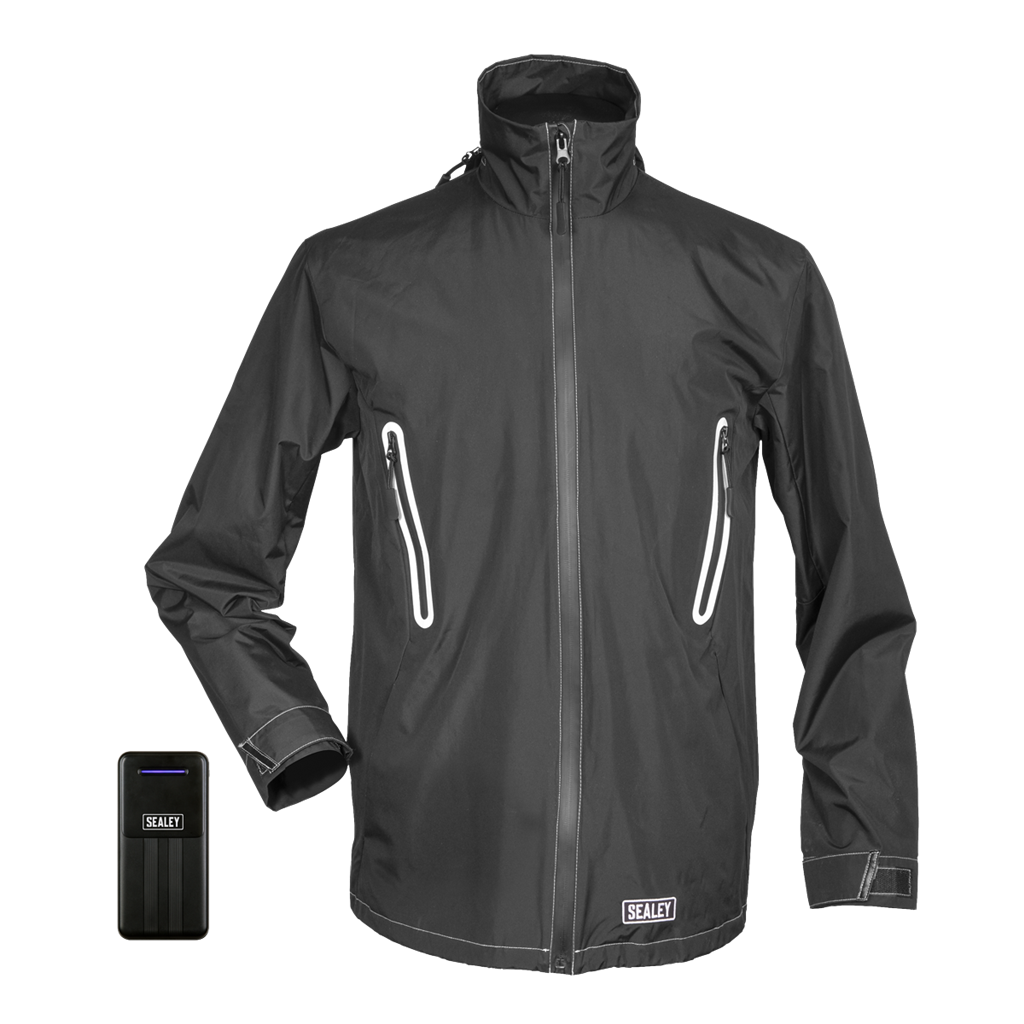 5V Heated Rain Jacket with Power Bank 20Ah - Medium