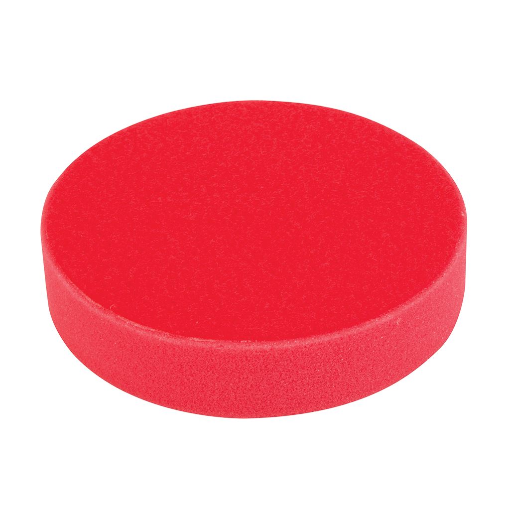 Silverline Hook & Loop Polishing Foam Head - 180mm Ultra-Soft Red