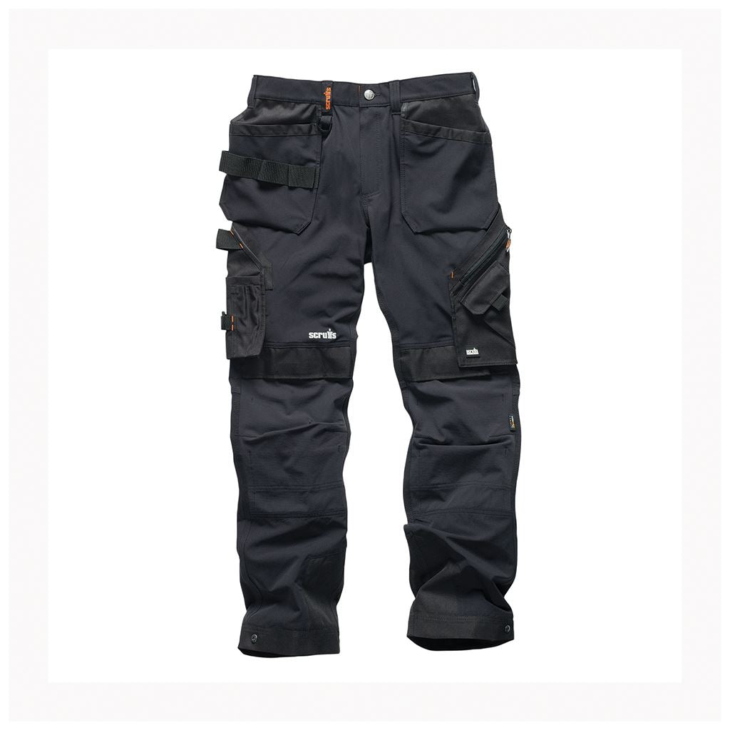 Scruffs Pro Flex Plus Holster Trousers Black - 36R