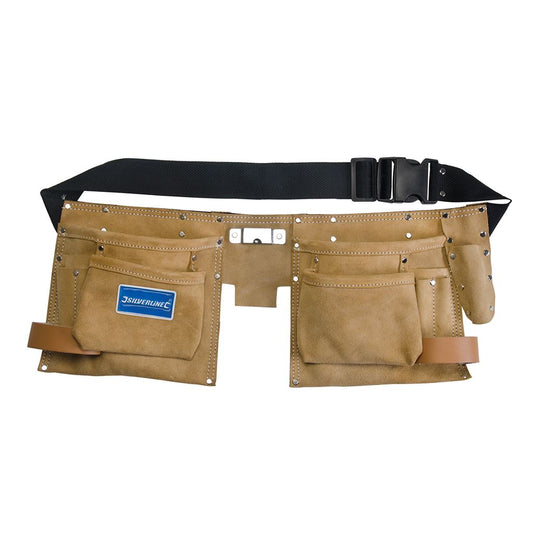 Silverline Double Pouch Tool Belt 8 Pocket - 300 x 200mm