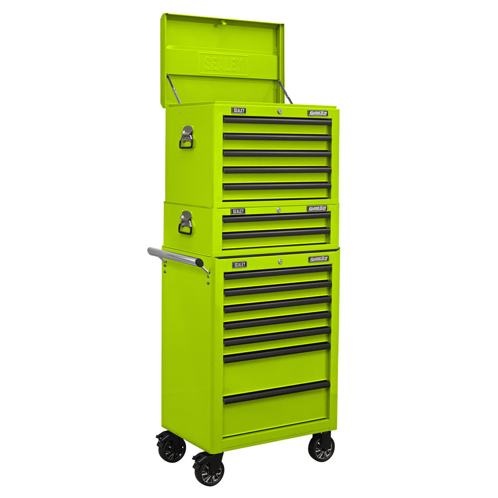 Topchest 5 Drawer with Ball-Bearing Slides - Green/Black