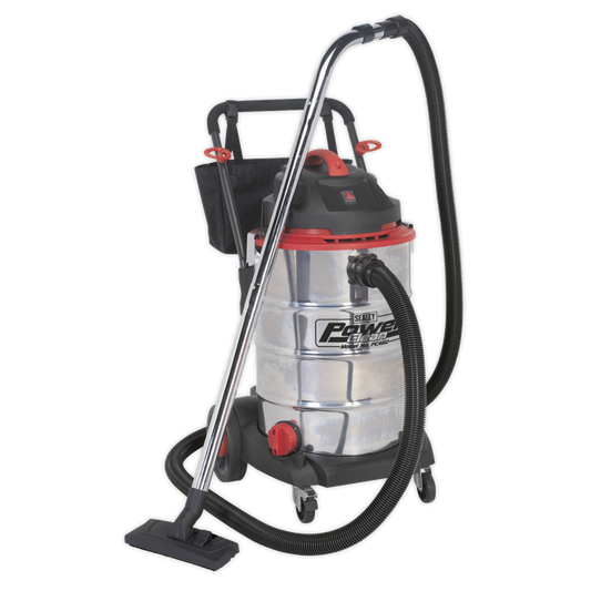 60L Vacuum Cleaner Wet & Dry Stainless Steel Drum 2400W/230V