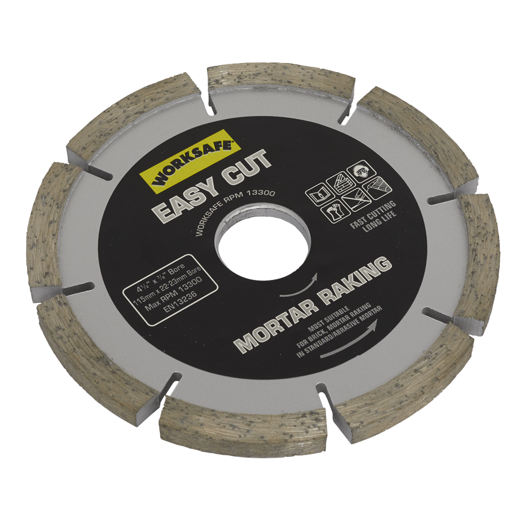 Worksafe&#174; Easy Cut Diamond Blade 115 x 22mm - Mortar Raker