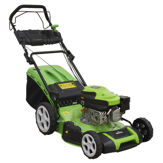 Dellonda Self-Propelled Petrol Lawnmower Grass Cutter with Height Adjustment & Grass Bag 144cc 18"/46cm 4-Stroke Engine