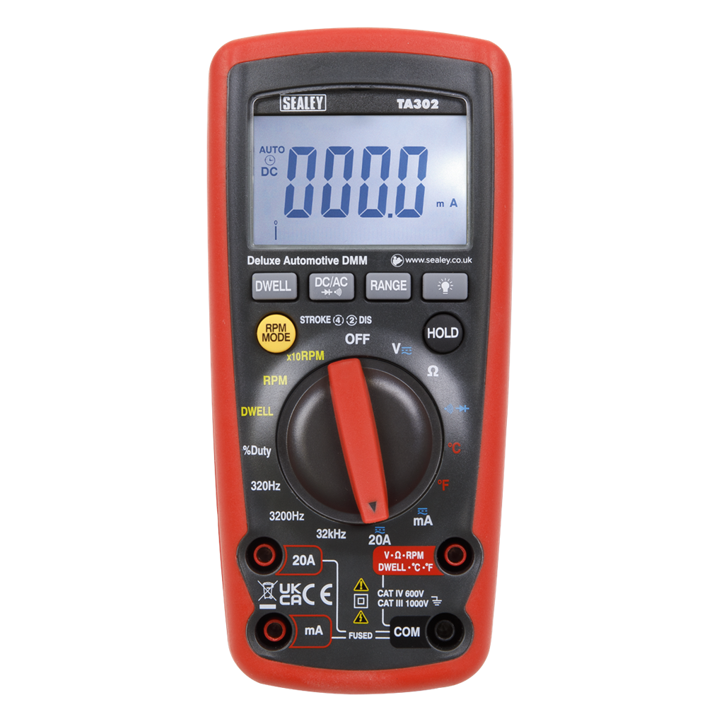 12-Function Digital Automotive Multimeter with Inductive Coupler