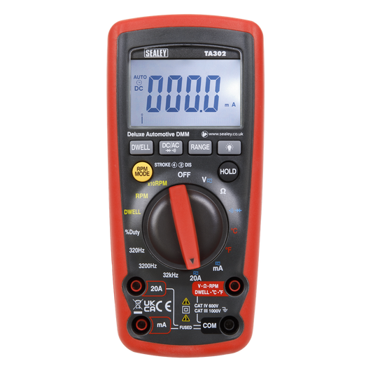 12-Function Digital Automotive Multimeter with Inductive Coupler