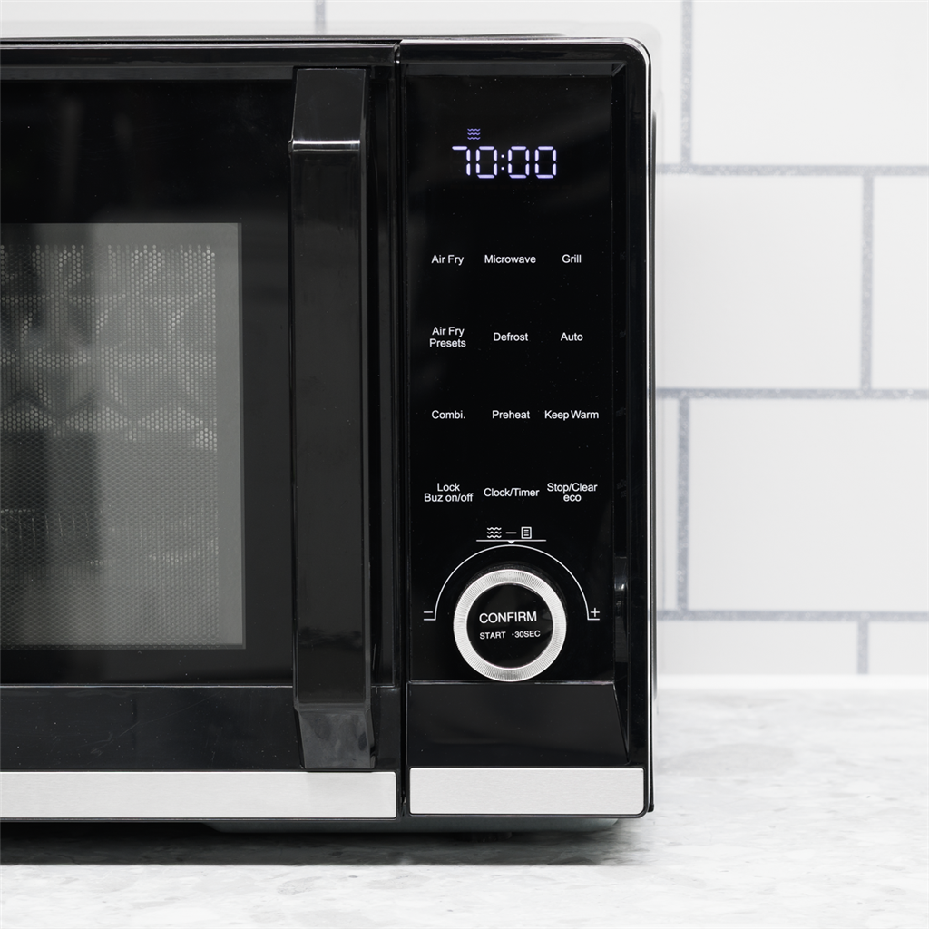 Baridi 7-in-1 Air Fryer Microwave & Grill, 28L Capacity - Black