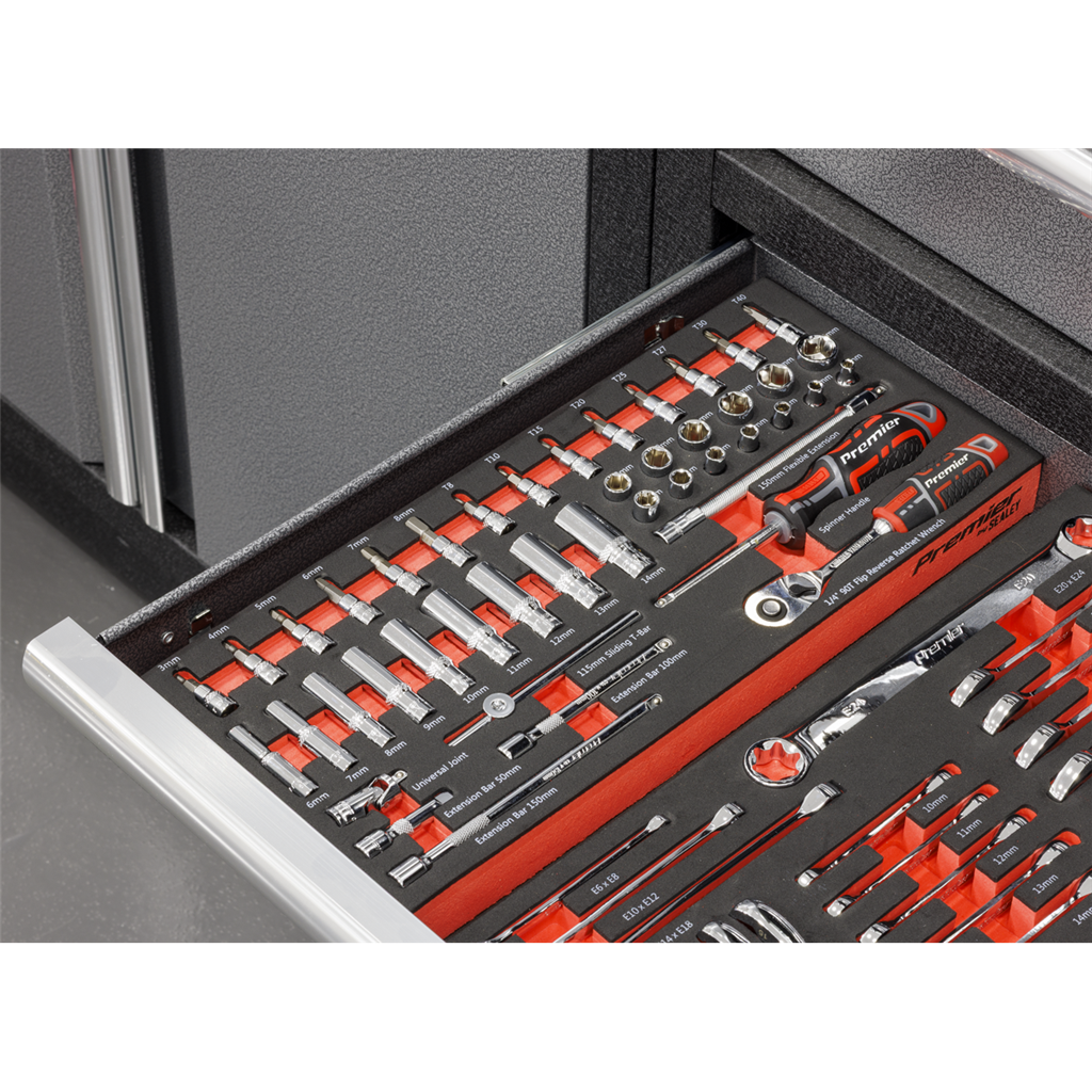Premier Socket Set with Tool Tray 1/4"Sq Drive 44pc
