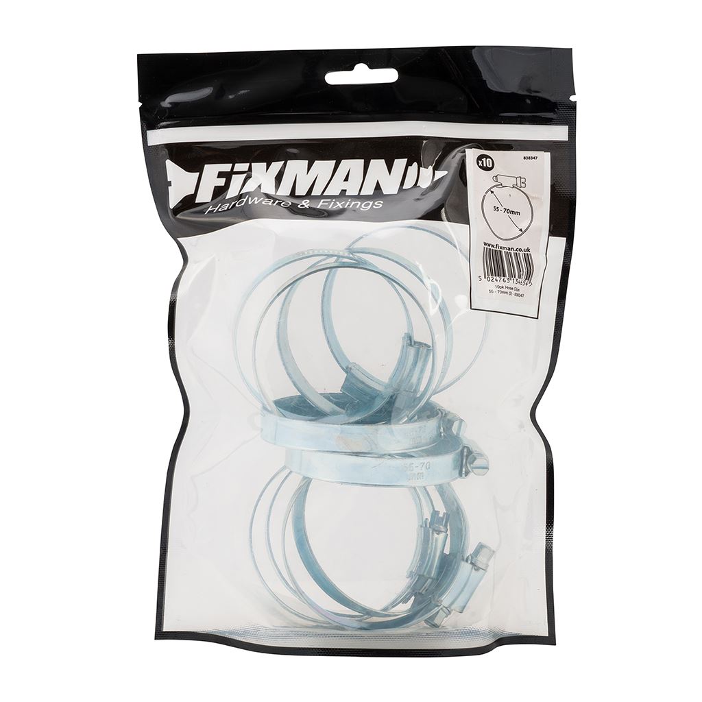 Fixman Hose Clips 10pk - 55 - 70mm (3)