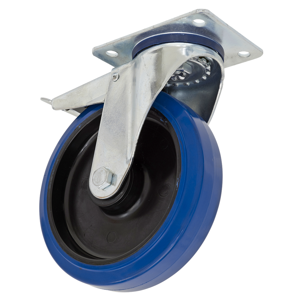 200mm Castor Wheel with Swivel Plate & Total Lock